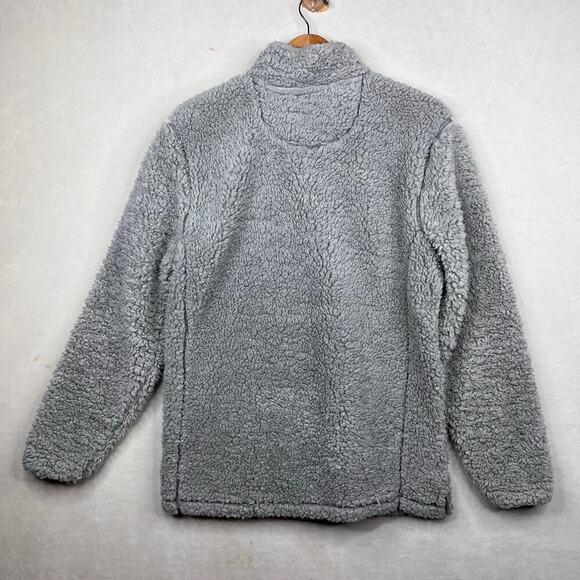 The Southern Shirt Co. Sherpa Fuzzy Fleece Gray 1/2 Zip Pullover Sweater Size S - Picture 6 of 8